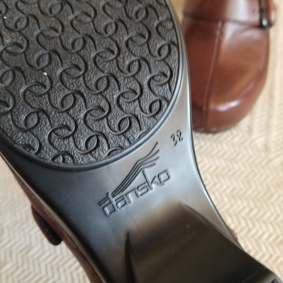 Brown Leather Dansko Mary Jane Clogs - Picture 10 of 16